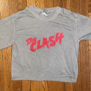 “The Clash” cropped band tee.